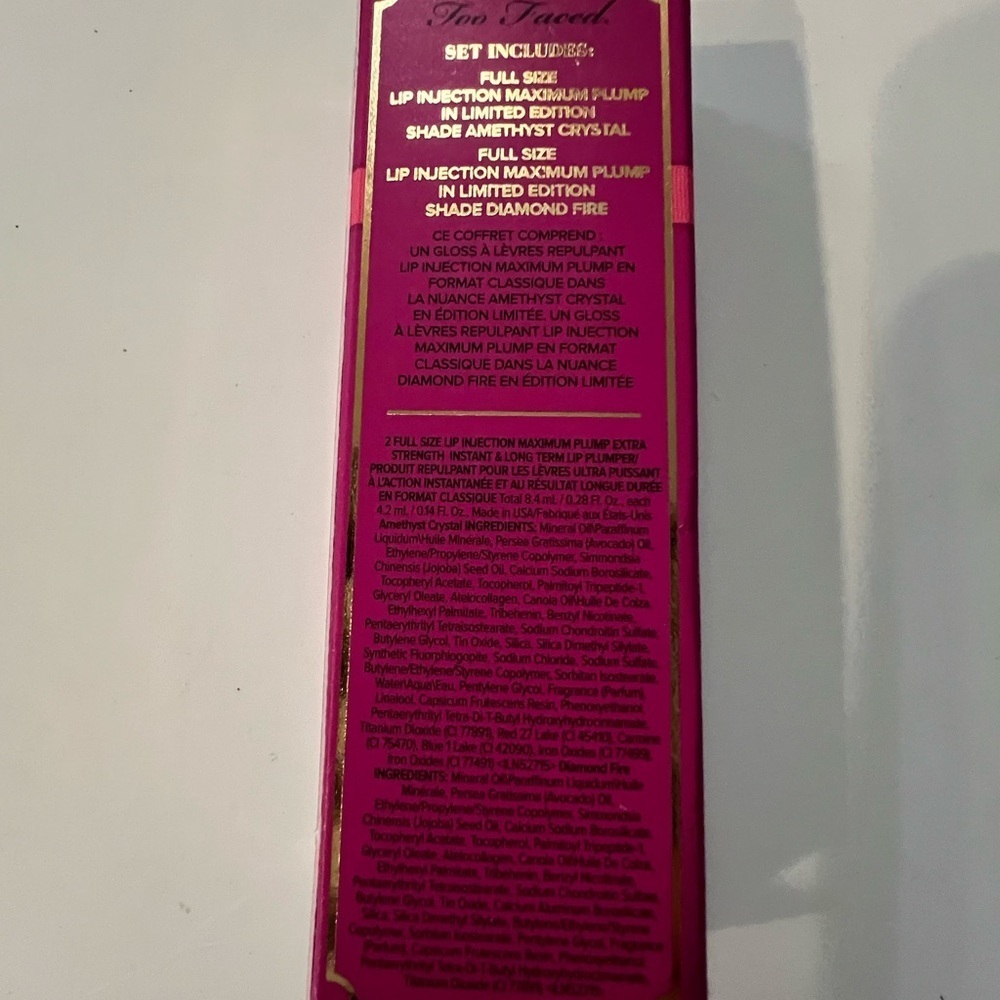 ๐Too Faced Lip Injection Maximum Plump Lip Gloss Duo::NIB::Limited Edition:: - Picture 3 of 13